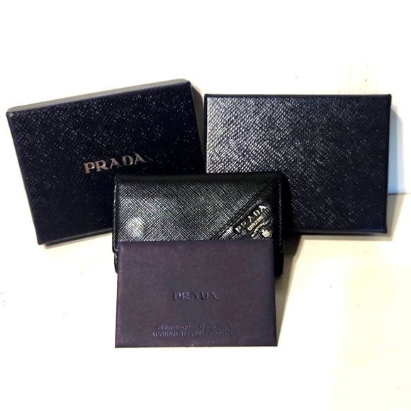 NEW! PRADA Authentic Saffiano Leather Black 6-Hook Key Case 2PG222 with Box - Picture 13 of 16